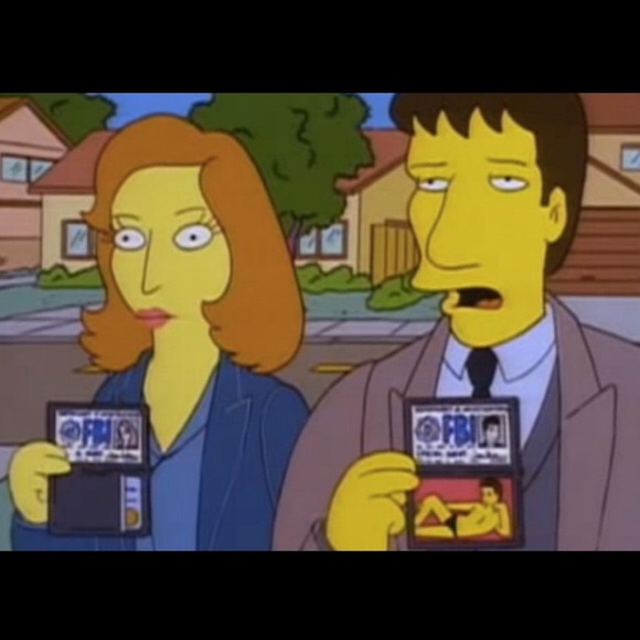 Fox Mulder FBI pin X-Files / Simpson’s mashup - Picture 3 of 8